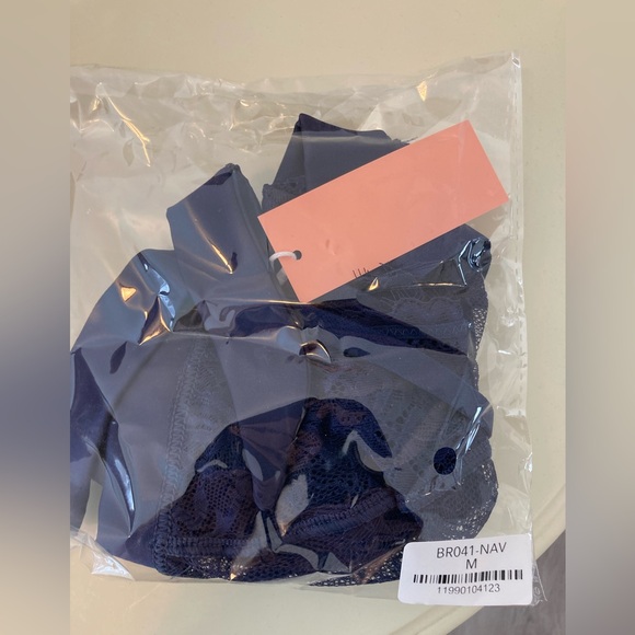 Mentionables eyelash lace bow bralette - Navy - Picture 5 of 5